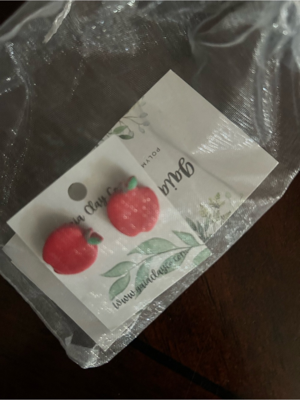 NEW Red Apple Stud Earrings - Cute Fruit Earrings
